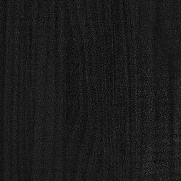 Cadre de lit Noir Bois de pin massif 120x200 cm