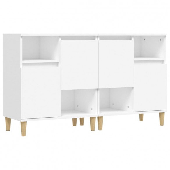 Buffets 2 pcs blanc 60x35x70 cm bois d'ingénierie