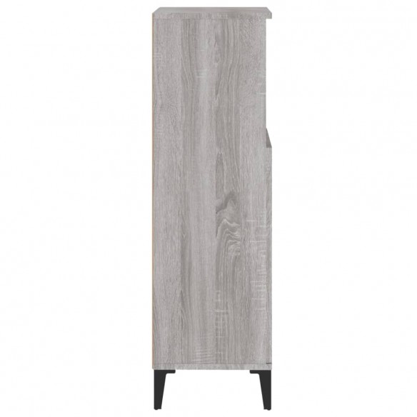 Armoire salle de bain sonoma gris 30x30x100 cm