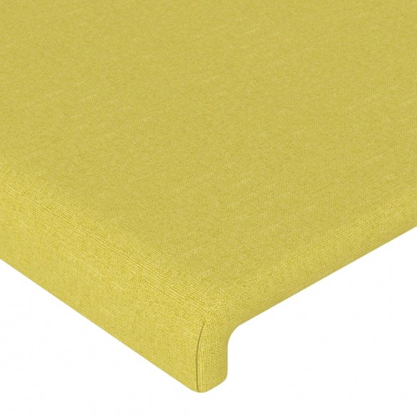 Tête de lit avec oreilles Vert 93x16x78/88 cm Tissu