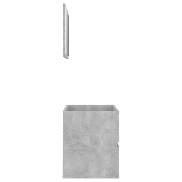 Ensemble de meubles de salle de bain 2 pcs Gris béton Aggloméré