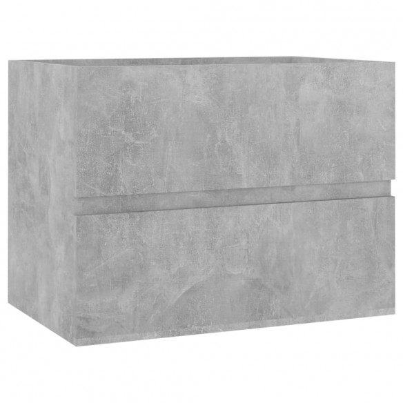 Ensemble de meubles de salle de bain 2 pcs Gris béton Aggloméré