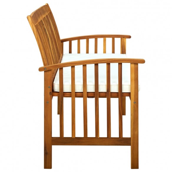 Banc de jardin avec coussin 147 cm Bois d'acacia massif