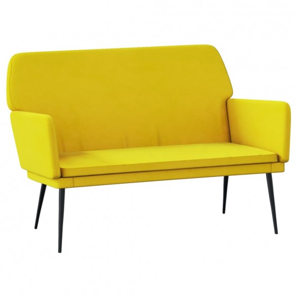 Banc Jaune 108x79x79 cm Velours