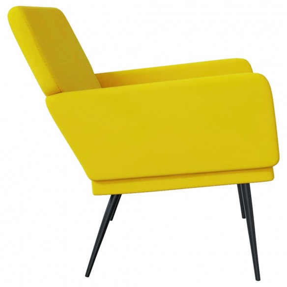 Banc Jaune 108x79x79 cm Velours