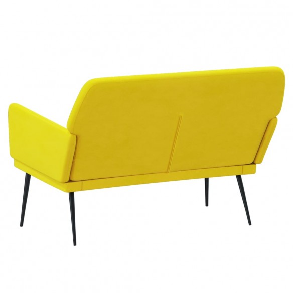 Banc Jaune 108x79x79 cm Velours