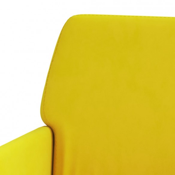 Banc Jaune 108x79x79 cm Velours