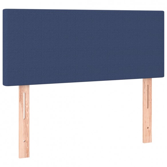 Cadre de lit avec matelas Bleu 120x200 cm Tissu