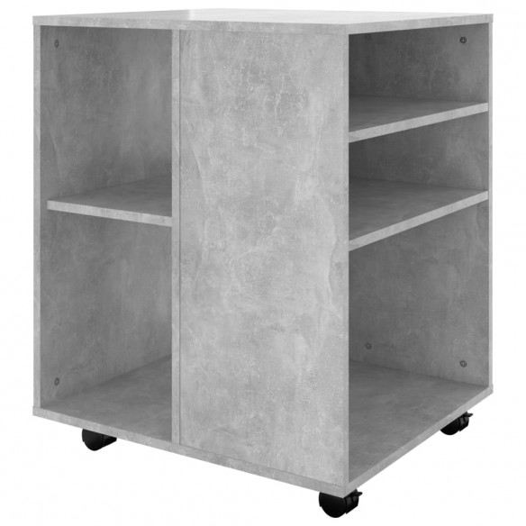 Armoire à roulettes Gris béton 60x53x72 cm Aggloméré