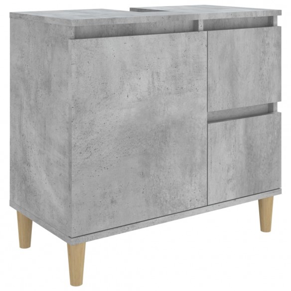 Armoire de salle de bain gris béton 65x33x60 cm