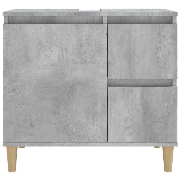 Armoire de salle de bain gris béton 65x33x60 cm