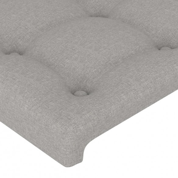 Tête de lit avec oreilles Gris clair 83x16x78/88 cm Tissu