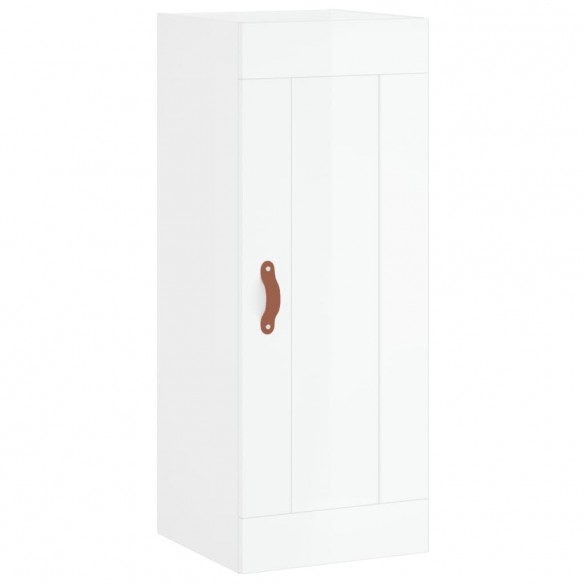 Armoire murale blanc brillant 34,5x34x90 cm bois d'ingénierie