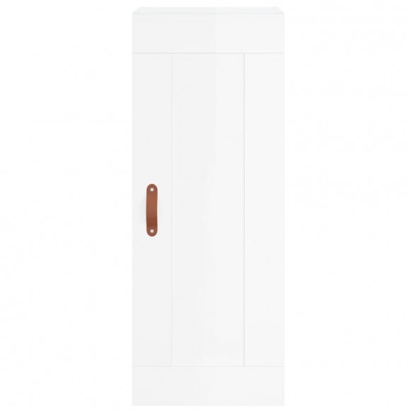 Armoire murale blanc brillant 34,5x34x90 cm bois d'ingénierie