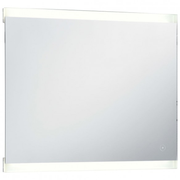 Miroir mural à LED de salle de bain et capteur tactile 60x50 cm
