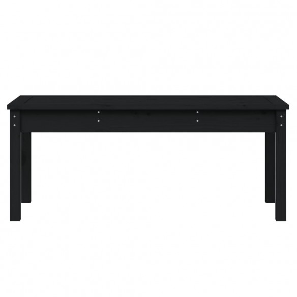 Banc de jardin noir 109x44x45 cm bois massif de pin