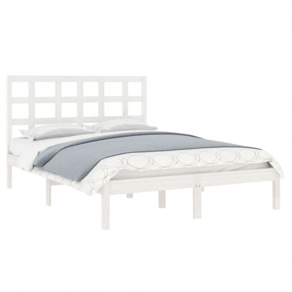 Cadre de lit Blanc Bois massif 180x200 cm Super King