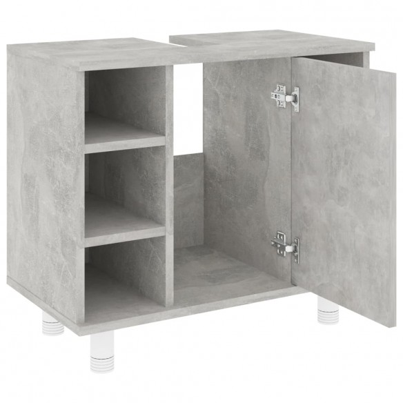 Armoire de salle de bain Gris béton 60x32x53,5 cm Aggloméré