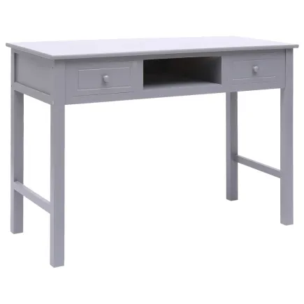Buffet Gris 108x45x76 cm Bois de Paulownia massif 2