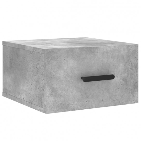 Tables de chevet murales 2 pcs gris béton 35x35x20 cm