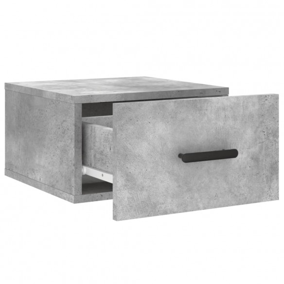 Tables de chevet murales 2 pcs gris béton 35x35x20 cm