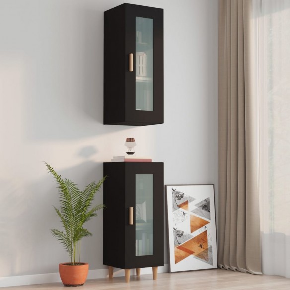 Armoire murale suspendue Noir 34,5x34x90 cm