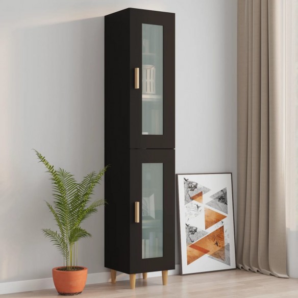 Armoire murale suspendue Noir 34,5x34x90 cm