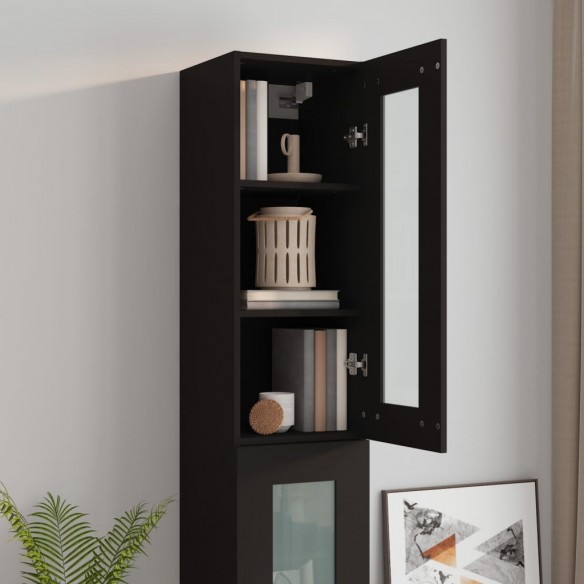 Armoire murale suspendue Noir 34,5x34x90 cm