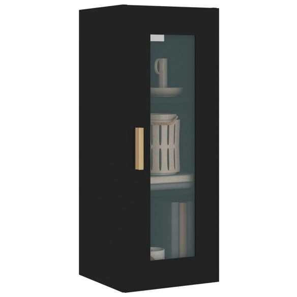 Armoire murale suspendue Noir 34,5x34x90 cm