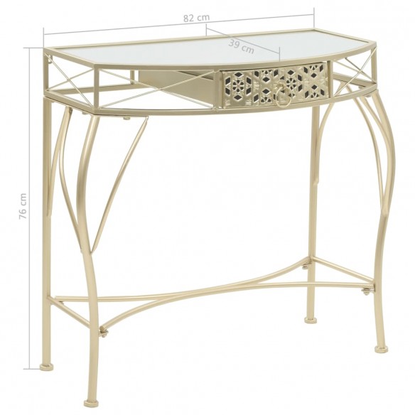 Table d'appoint Style français Métal 82 x 39 x 76 cm Doré