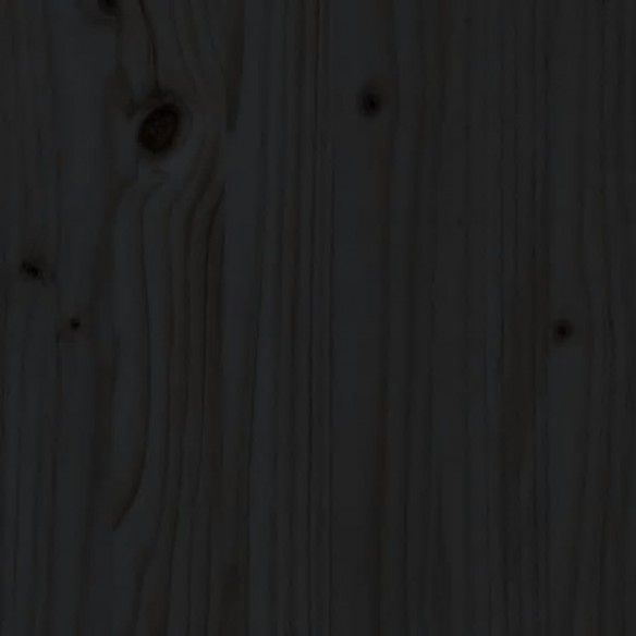 Lit de palette noir 100x200 cm bois de pin massif