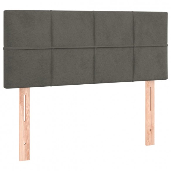 Tête de lit Gris foncé 100x5x78/88 cm Velours