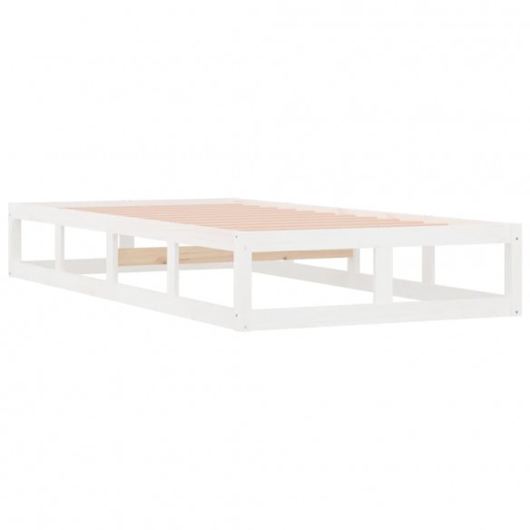 Cadre de lit Blanc 90x200 cm Bois massif