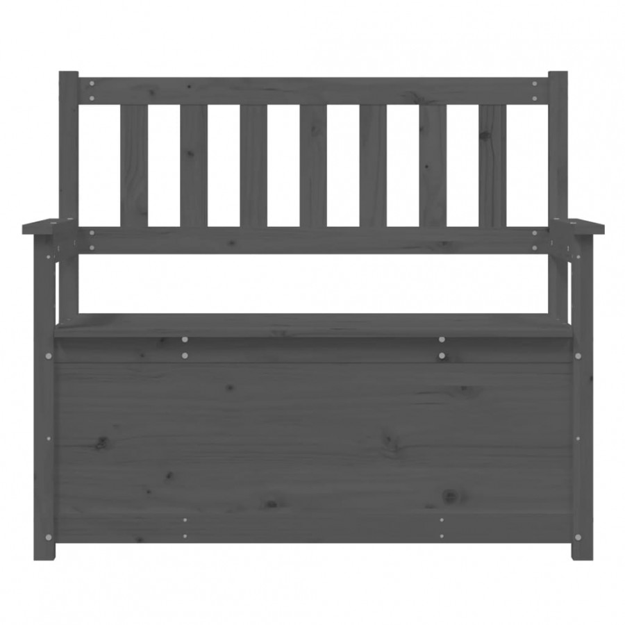 Banc Gris 112,5x51,5x96,5 cm Bois de pin massif