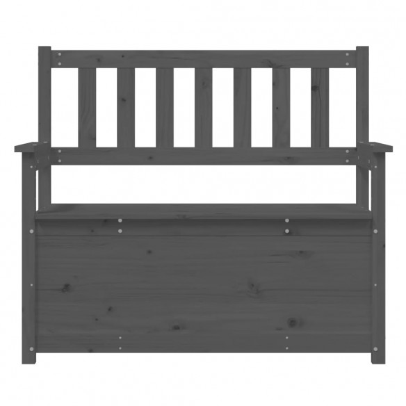 Banc Gris 112,5x51,5x96,5 cm Bois de pin massif