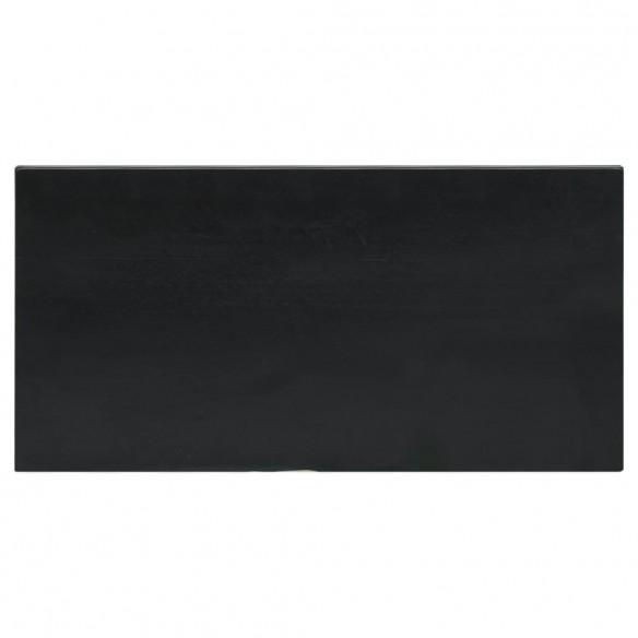 Table de chevet noir 60x30x75 cm bois d'acajou massif