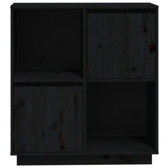 Buffet Noir 74x35x80 cm Bois massif de pin