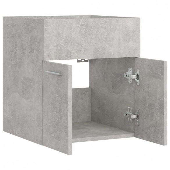 Armoire d'évier Gris béton 41x38,5x46 cm Aggloméré