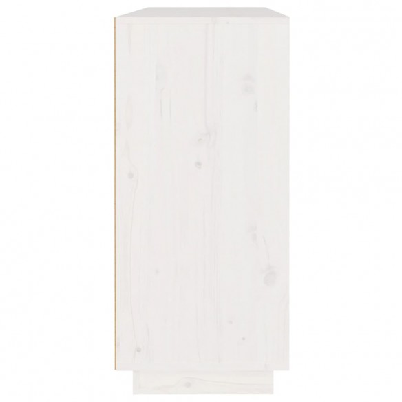 Buffet blanc 110x34x75 cm bois massif de pin