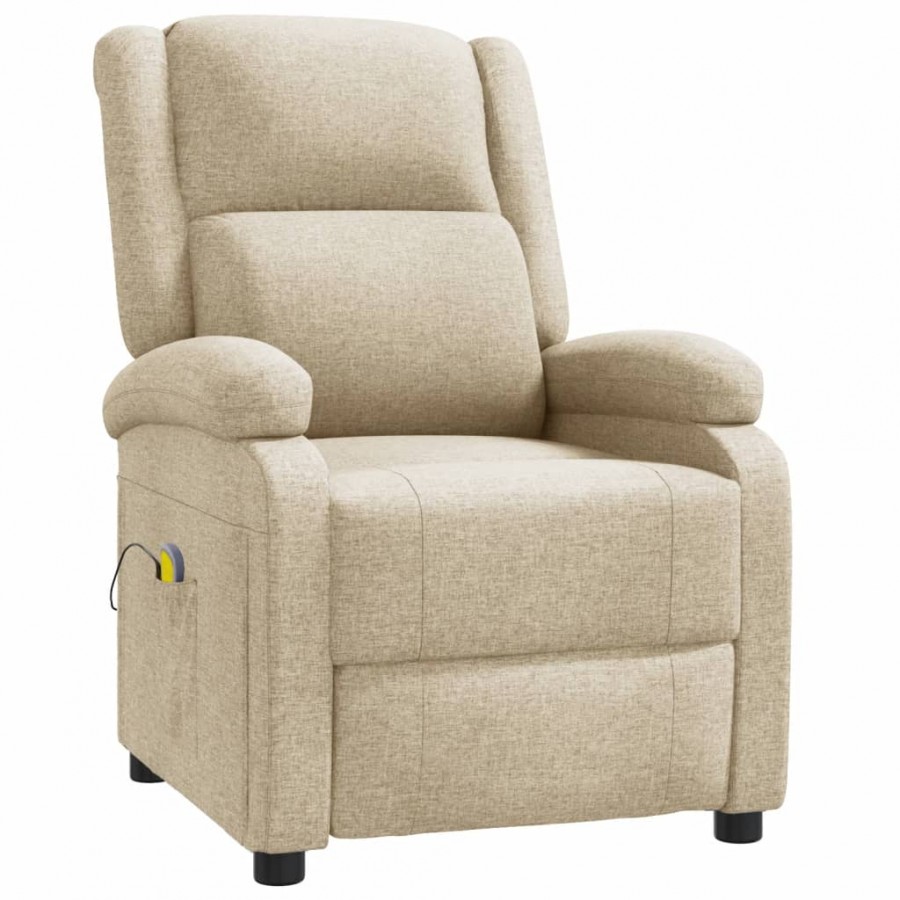 Fauteuil de massage Crème Tissu Fauteuil de massage Crème Tissu