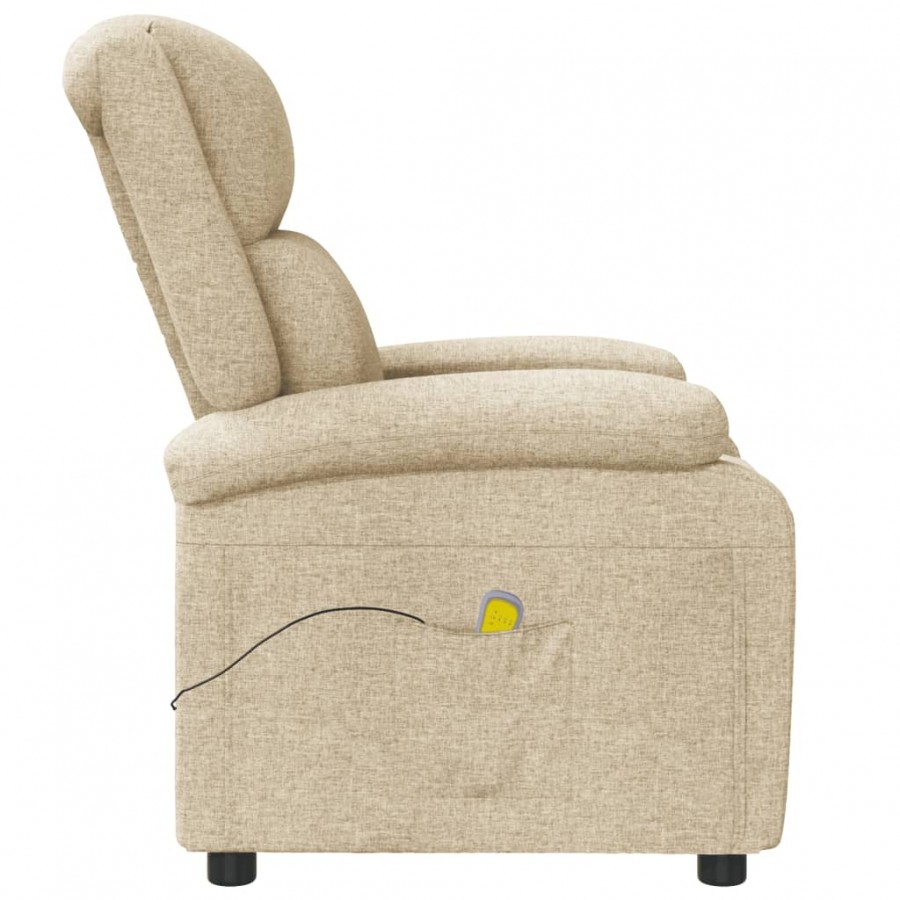 Fauteuil de massage Crème Tissu Fauteuil de massage Crème Tissu