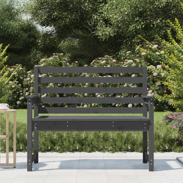 Banc de jardin gris 109x48x91,5 cm bois massif de pin