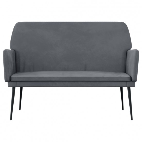 Banc Gris foncé 108x79x79 cm Velours