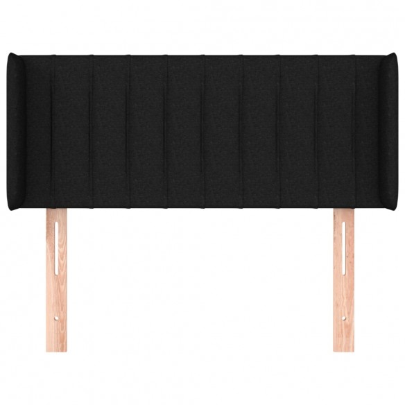 Tête de lit avec oreilles Noir 103x16x78/88 cm Tissu