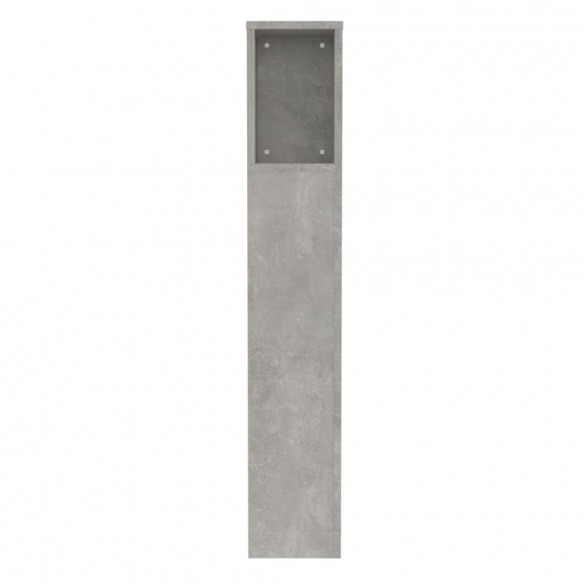 Armoire de tête de lit Gris béton 100x18,5x104,5 cm