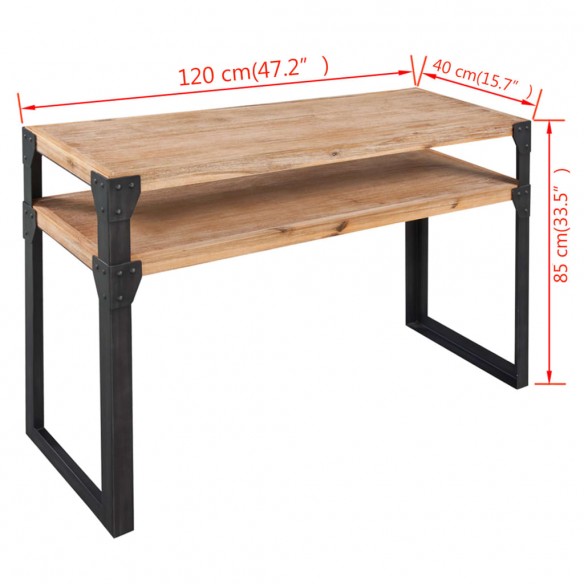 Table console Bois d'acacia massif 120 x 40 x 85 cm