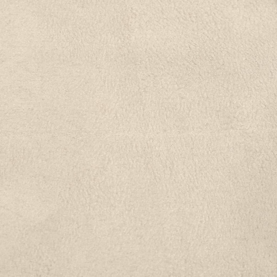 Chaise berçante avec repose-pied Blanc crème Tissu
