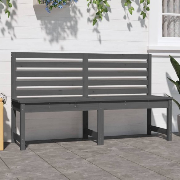 Banc de jardin gris 157,5 cm bois massif de pin