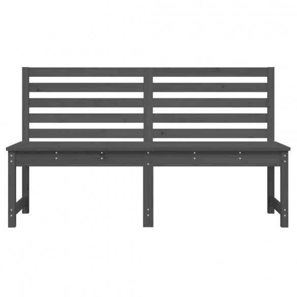 Banc de jardin gris 157,5 cm bois massif de pin