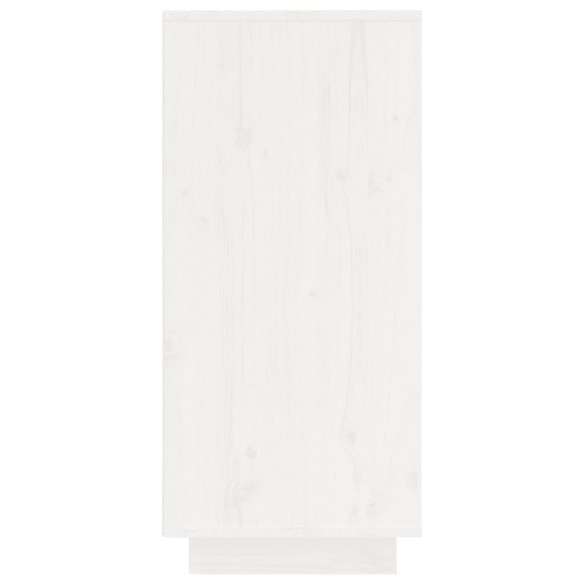 Buffet Blanc 60x34x75 cm Bois massif de pin